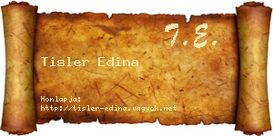Tisler Edina névjegykártya